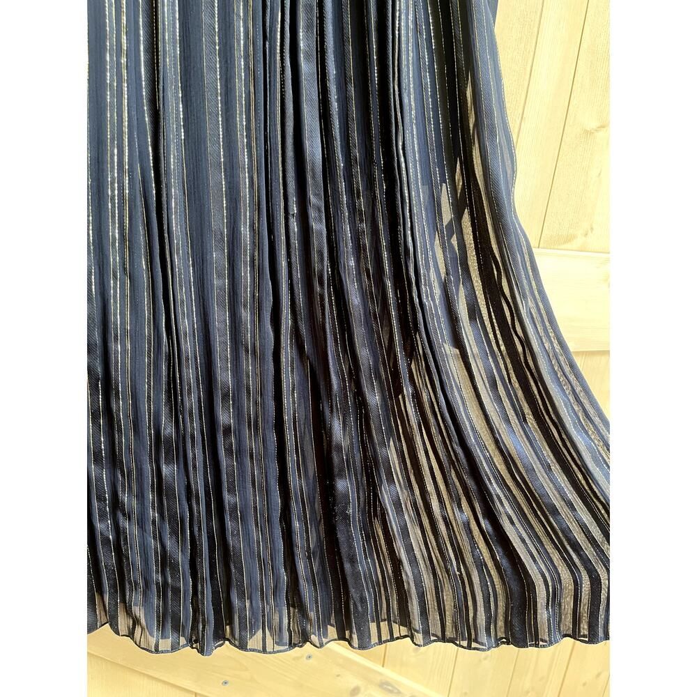 Sandro Silk Blend Black Belted Long Dress Size 1 Small - Picture 7 of 10